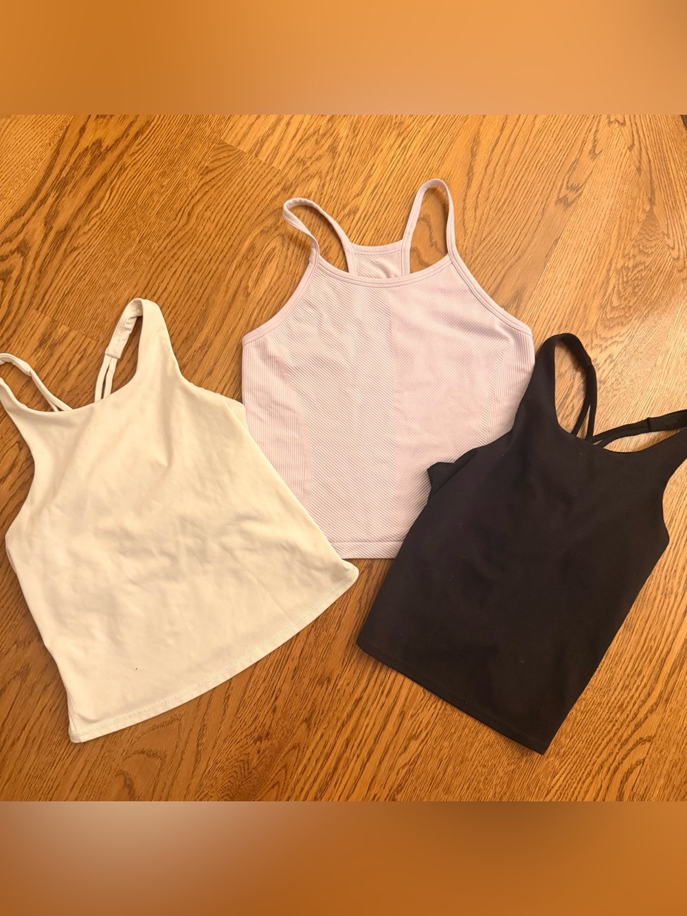 Girls XL all in motion Trio Tank Top Set — Pink, White, Black